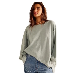 Neu ohne Etikett We the Free Camden Sweatshirt aus Seeglas im Used-Look Größe Large - Bild 1 von 9
