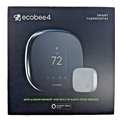 Ecobee 4 Smart Things Programmable Thermostat Alexa HomeKit  EB-STATE4-01 READ - Image 1 of 4