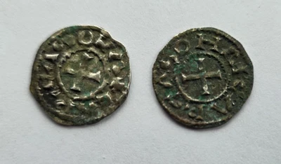 2 monedas medievales antiguas Denier 1060 - COMTÉ DE CARCASSONNE LANGUEDOC Foto 1 de 4
