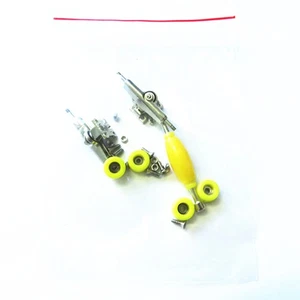 1 Set 96mm Wood Fingerboard Skateboard Bearing Wheels Trucks Nut Screw Toy B - Picture 1 of 18