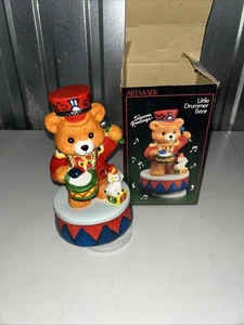 Vtg Artmark Little Drummer Bear. Wind Up Musical Decoration - Picture 1 of 5