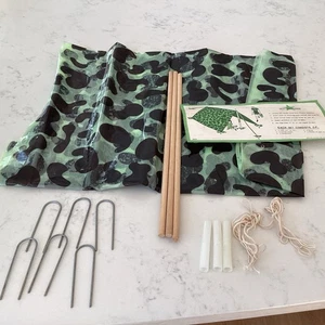 Vintage 1960s Child’s Printed Camouflage Camping Backyard Pup Tent 6’ X 3’ X 4' - Picture 1 of 5