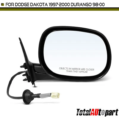 Espelho de passageiro com vidro elétrico ajuste manual dobrável para Dodge Durango Dakota - Imagem 1 de 4