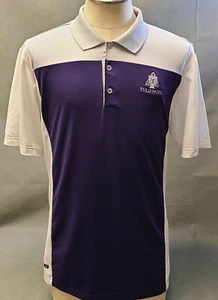 Adidas Puremotion Coolmax Tullymore Polo Shirt Purple & White Size Large ~ Used - Picture 1 of 6