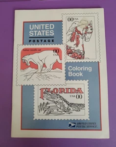 Libro da colorare cartolina degli Stati Uniti 1994 inutilizzato ma colorato in aree - Foto 1 di 12
