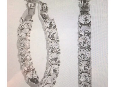 Novo com etiquetas! Brincos de argola de cristal Swarovski de dentro para fora! - Imagem 1 de 4