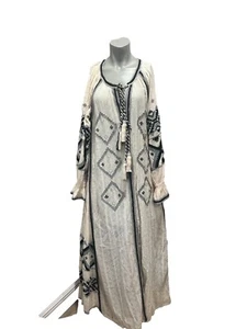 Diamant für Eden Gaze Perlen & Nieten bestickt Boho Maxi/Designer Größe 0S - Bild 1 von 12