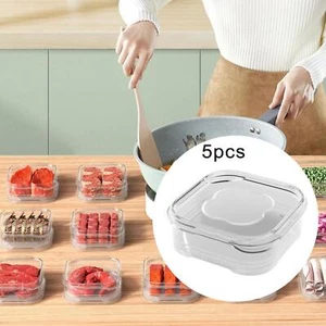 5 Pieces Container Meat Freezer Containers Stackable - Picture 1 of 7