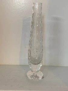 JARRÓN WATERFORD BUD - VINTAGE IRLANDÉS COMPLETO PLOMO CRISTAL GRABADO CON NOMBRE PATRÓN MODERNO - Imagen 1 de 24