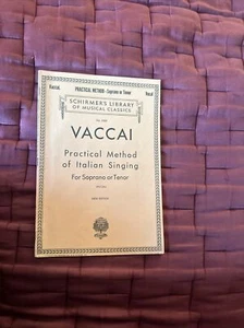 Vaccai Practical Method Of Italian Singing For Soprano Or Tenor 1975 Vocal - Picture 1 of 5