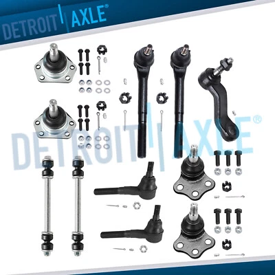 Kit de suspensión delantera Pitman Brazo Tie Rod de tracción trasera 11 piezas para Dodge Ram 1500 2000 2001 Foto 1 de 4