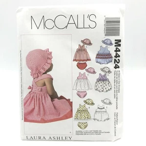 McCalls 4424 Dresses Rompers Panties Bloomers Hat Babies S XL Sewing Pattern - Picture 1 of 6