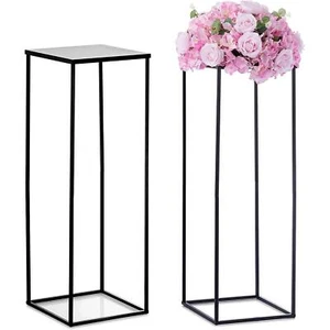 Black Vase Plant Stand - 2 Pcs 80cm Tall Flower Vases for Wedding Birthday Party - Picture 1 of 8