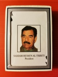 IRAQ WAR MOST WANTED 52 PLAYING CARDS - SADDAM HUSSEIN AL TIKRITTI