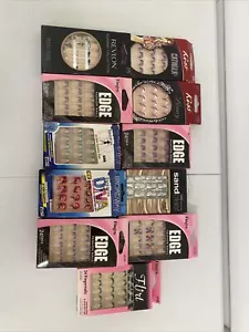 Nail Kits With Glue - New -Variety Brands* Lot Of 11 - Picture 1 of 12