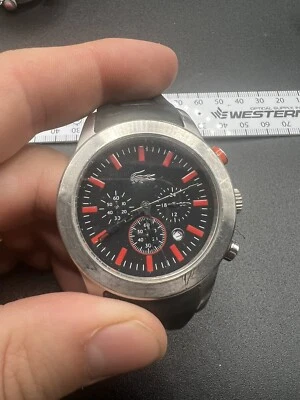 Men's Lacoste Watch LC.11.1.14.0087 Chronograph Parts Untested - Image 1 of 4