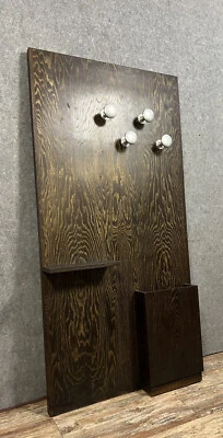 Porte manteaux vintage vers 1950 en bois de Macassar veiné - Photo 1/4