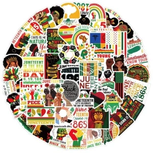 53 PCS Juneteenth Stickers BLM Car Decals Laptop Binder Hydro Yeti Free Shipping - Picture 1 of 4