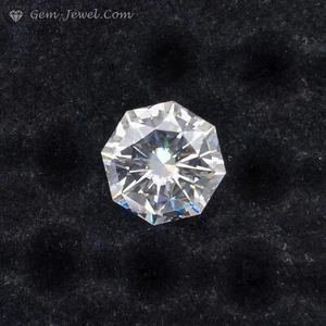 Hermosa moissanita suelta blanca completa corte en forma de octágono de 7 mm 1,30 quilates para anillo - Imagen 1 de 8