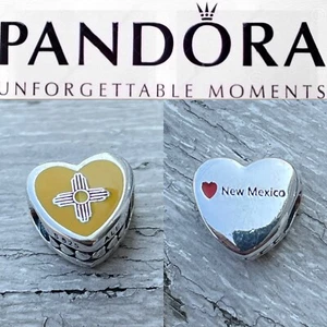 Genuine Pandora State Of New Mexico Exclusive Flag Heart Charm - Picture 1 of 6