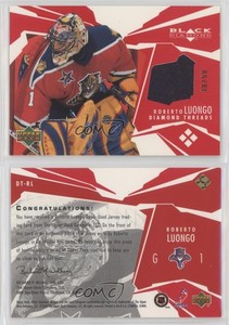 2003-04 Upper Deck Black Diamond Threads Red /50 Roberto Luongo #DT-RL HOF