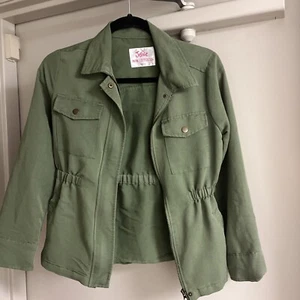 Justice Jacke Mädchen 14/16 Army grün oliv Taschen Freizeit leicht - Bild 1 von 4