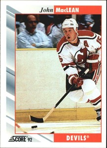1992-93 Score Devils Hockey Card #30 John MacLean