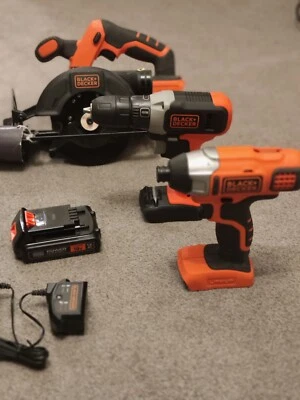 Balck Decker Cordless Drill+Saw+ Impact Drill - Image 1 of 2