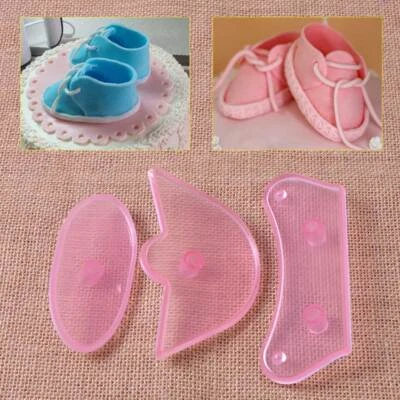 Birthday Cake Decorate Baby Shoes Mould Cutter Tool Fondant Icing Sugar Craft ut - Image 1 of 4