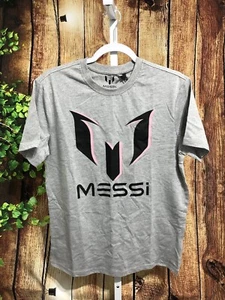 NWT! Messi Collection Graphic Tee Size Small Gray E-13 - Picture 1 of 4