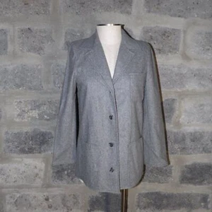 Chaqueta Blazer CALVIN KLEIN Talla 10 Vintage Principios Años 70 Gris Lana - Imagen 1 de 5