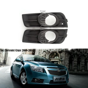 PAIR Left+Right Fog Light Lamp Black Bezel Cover For Chevrolet Cruze 2009-2014 - Picture 1 of 10