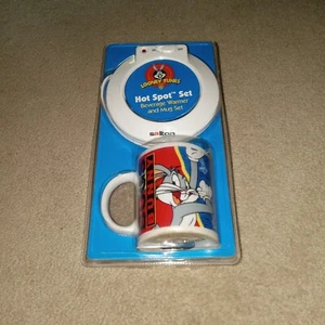 1998 Vintage Looney Tunes Hot Spot Bugs Bunny Kaffeebecher Wärmer Set Warner Bros - Bild 1 von 4