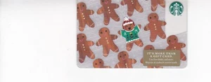 Starbucks Card 2017 "Gingerbread Men" PIN COVER INTACT. Sharp shape - Picture 1 of 1