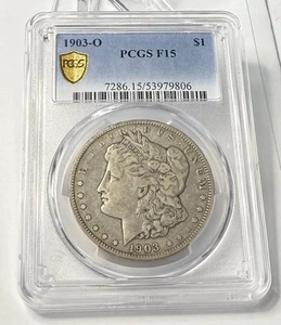 Dólar de plata O Morgan 1903 graduación profesional F15 - Imagen 1 de 2