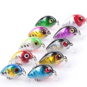 5 Stück 3 cm/1,5 g fetter Fisch Kunstköder Haken Angelzubehör (zufällige Farbe) - Bild 1 von 12