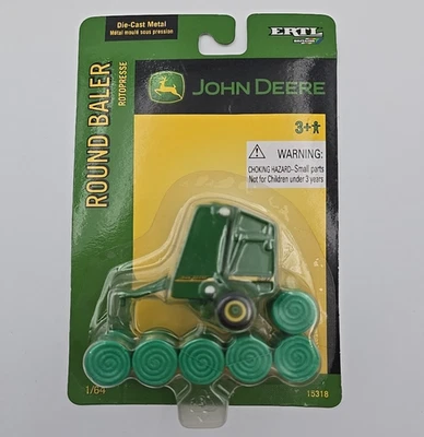 Enfardadeira redonda fundida Ertl 2003 John Deere 1/64 567 com fardos #15318 *NOVO* - Imagem 1 de 4
