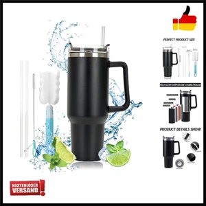 Thermobecher Doppelwandiger Edelstahl Vakuum Isolierbecher,Tragbare Autobeche... - Bild 1 von 9