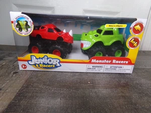 Junior Racers Friction Stunt Action Monster Racers Rhino vs Alligator 4 x 4 NKOK - Picture 1 of 10