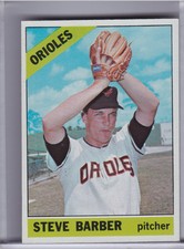 1966 TOPPS #477 STEVE BARBER BALTIMORE ORIOLES