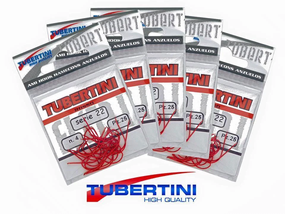 Tubertini FTM TFT Serie 22 Haken ROT Bienenmadenhaken Größen 4 6 8 10