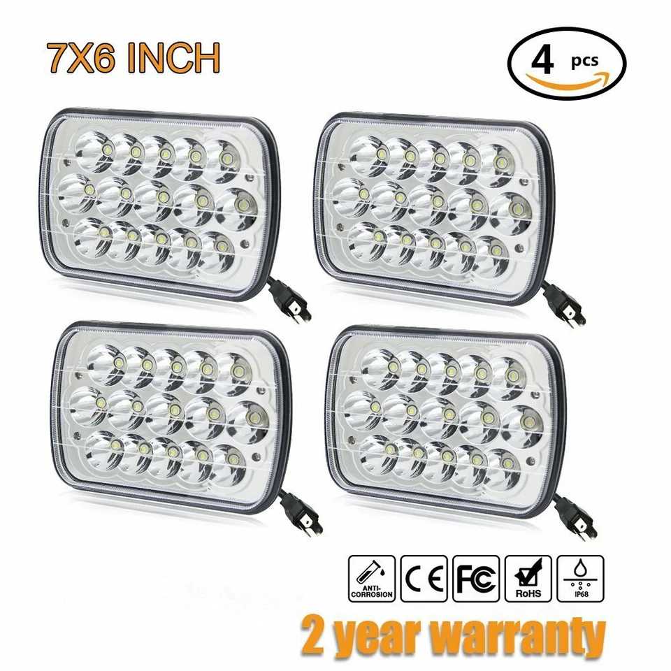 Faro LED de haz sellado 4 piezas 7x6"" 5X7""  Foto 1 de 4