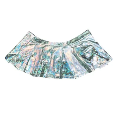 Minifalda holográfica plateada I Heart Raves x Dolls Kill Super Nova nueva Foto 1 de 4