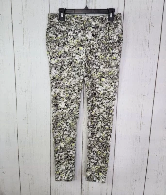 Pantalones vaqueros de vestir para mujer SimplyVera Vera Wang talla 6 gris/verde estampado Foto 1 de 4