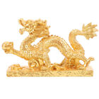 Goldener -Drache: Reichtumssymbol aus Kunstharz für Heim & Büro