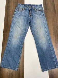 Lucky Brand Mens Size 31x28 Reg Inseam Blue Jeans Faded Whiskered - Picture 1 of 11