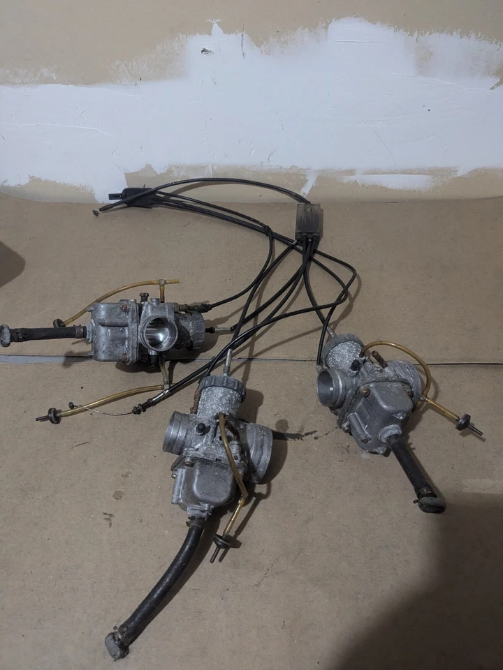 1997 POLARIS XCR xc XLT 600 triple wedge OEM MIKUNI carbs carburetors set - Image 1 of 4
