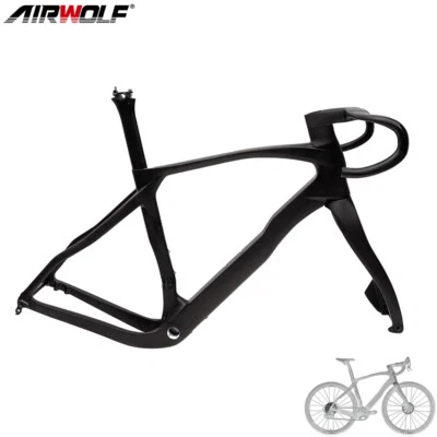 AIRWOLF Carbon Gravel Rahmen 700x45C F GREVIL Rennrad OFF-ROAD Fahrrad - Bild 1 von 4