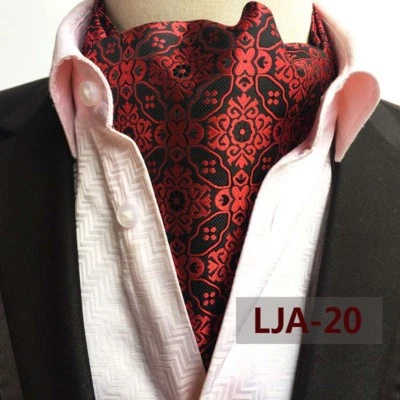 Corbata de lunares de cachemira para hombre corbata Ascot boda fiesta corbata HZ303 Foto 1 de 4