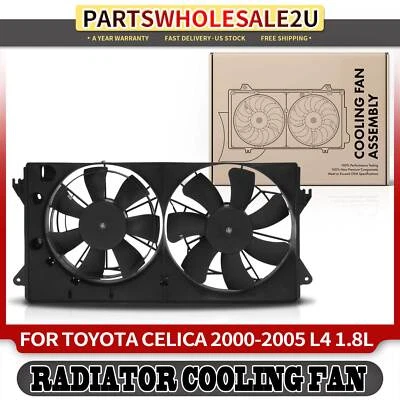 Ventilador de refrigeración de radiador de doble motor con conjunto de cubierta para Toyota Celica MR2 Spyder Foto 1 de 4
